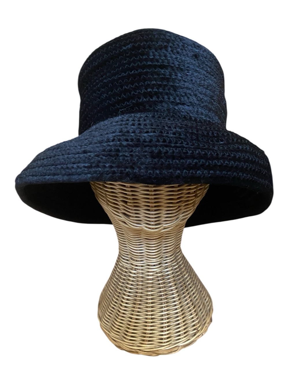 Chico’s Velour Womens Black Floppy Bucket Hat 90s Style Size OS